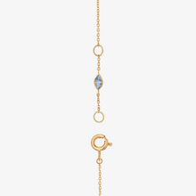 Load image into Gallery viewer, Miniflower Collier 1 Bleu , or jaune , saphirs bleu , diamant
