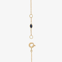 Load image into Gallery viewer, Collier Babystone fermoir bleu taille marquise
