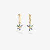Georgia earrings, 18k recycled gold, sapphires, emeralds, face