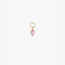 Load image into Gallery viewer, Charm piercing saphir rose Or 18 carats Sophie d&#39;Agon face
