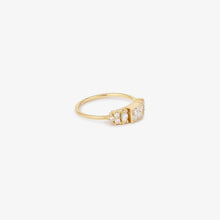 Load image into Gallery viewer, Ginger bague 2 diamant or jaune, diamants blancs, Profil
