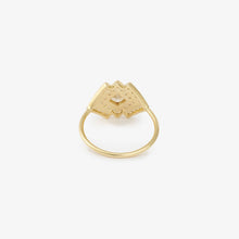 Load image into Gallery viewer, Ginger bague 6 diamants blancs et or jaune 18 carats dos
