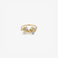 Load image into Gallery viewer, camélia bague diamant saphir jaune saphir bleu sophie d&#39;agon
