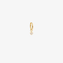 Load image into Gallery viewer, mini boucle d&#39;oreilles or jaune diamant face fermée
