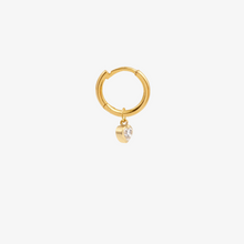 Load image into Gallery viewer, mini boucle d&#39;oreilles or jaune diamant profil
