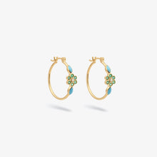 Load image into Gallery viewer, Miniflower Earrings 3 Turquoise
