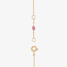 Load image into Gallery viewer, Miniflower collier rouge, or jaune 18 carats, rubis fermoire
