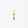 Charm piercing saphir jaune saphir bleu Or 18 carats Sophie d'Agon Face