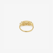 Load image into Gallery viewer, Ava bague 2 diamant or jaune, diamants dos
