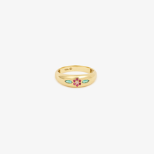 Load image into Gallery viewer, Miniflower Ring emerald ruby pink sapphire Sophie d&#39;Agon face
