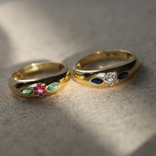 Charger l&#39;image dans la visionneuse de la galerie, Miniflower Ring emerald ruby pink sapphire Sophie d&#39;Agon
