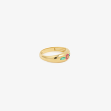 Load image into Gallery viewer, Miniflower Ring emerald ruby pink sapphire Sophie d&#39;Agon profile
