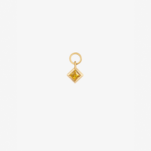 Load image into Gallery viewer, Charm piercing saphir jaune Or 18 carats Sophie d&#39;Agon Face
