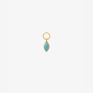 Charm piercing Turquoise Or 18 carats Sophie d'Agon face